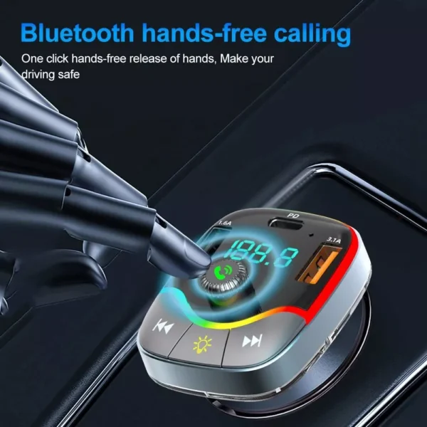 PD 30W Tri Port Bluetooth FM Transmitter Car Charger
