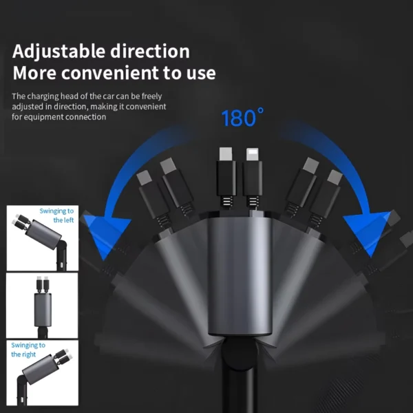Fast Charging Multi Port Car Charger with Voltage Display