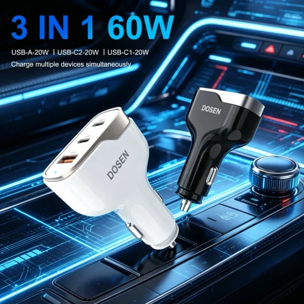 my-11134207-820la-mo6pzw3obkeddd 60W 3 in 1 USB C and USB Fast Car Charger