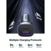 30W PD Dual Port USB C and USB A Fast Car Charger