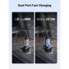 30W PD Dual Port USB C and USB A Fast Car Charger