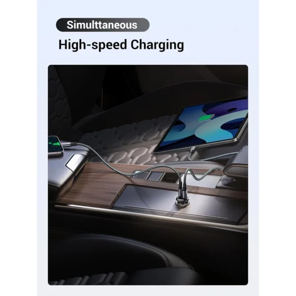 30W PD Dual Port USB C and USB A Fast Car Charger