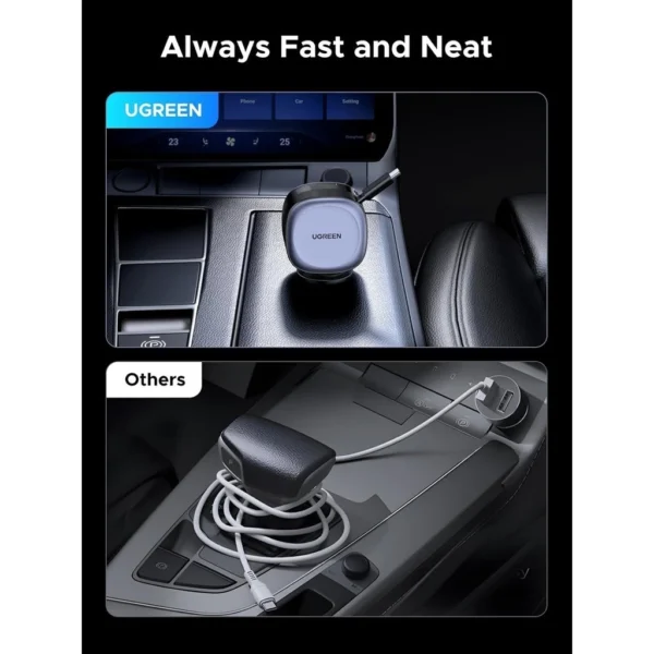 145W 4 Port Retractable USB C Fast Car Charger