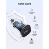 30W Dual Port USB C and USB A Fast Car Charger