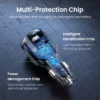 130W 3 Port USB C and USB A Fast Car Charger