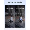 30W Dual Port USB C and USB A Fast Car Charger