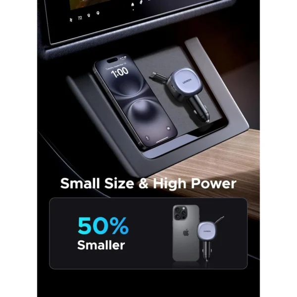 145W 4 Port Retractable USB C Fast Car Charger