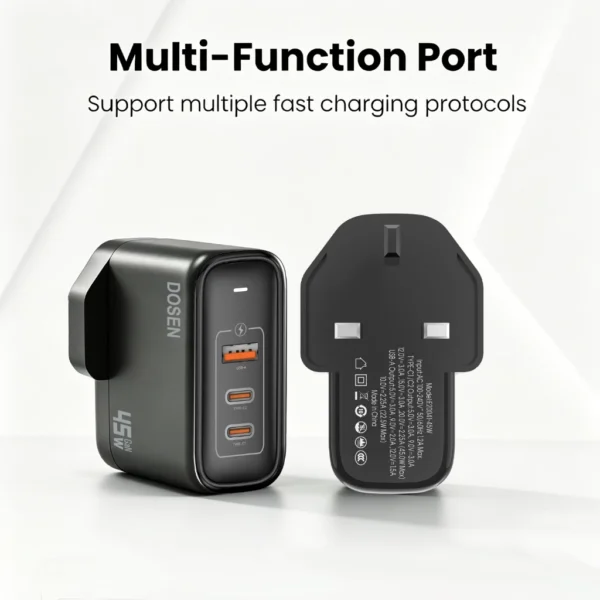 45W 3 in 1 Fast Charger Adapter